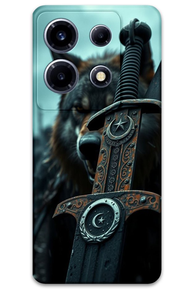Infinix Note 30 Vip Case Hd Pattern B Printed Back Cover - Moon Star Sword