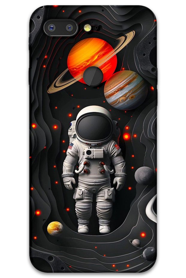 General Mobile Gm 9 Pro Case Hd Pattern Printed Back Cover - Astronaut Planets