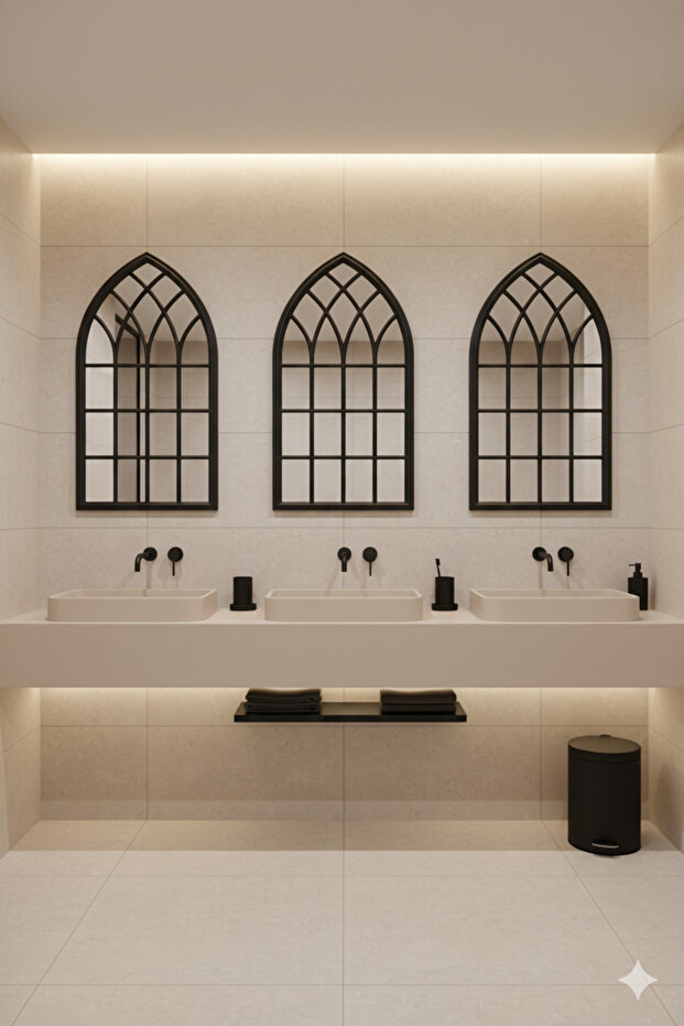 Elegant mirror set with a luxurious frame, adding a touch of sophistication to any space. 92 x 51 cm - 2