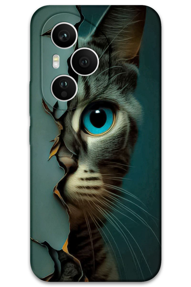 Huawei Honor 400 Pro Case Hd Pattern Printed Back Cover - Blue Cat