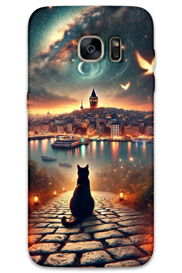 Samsung Galaxy S7 Edge Case Hd Pattern Printed Back Cover - Cat Galata