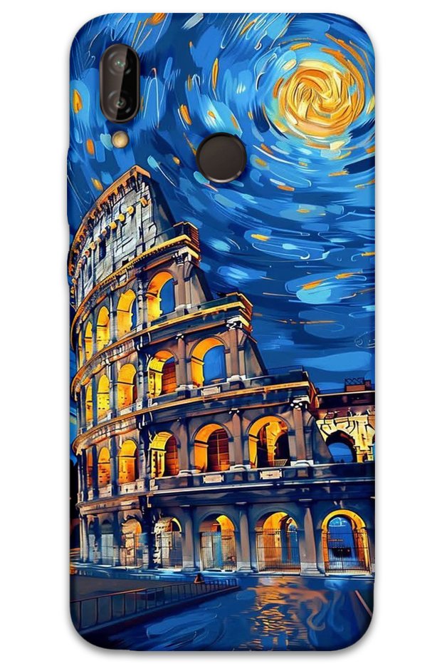 Huawei P20 Lite Case Hd Pattern Printed Back Cover - Art Roma