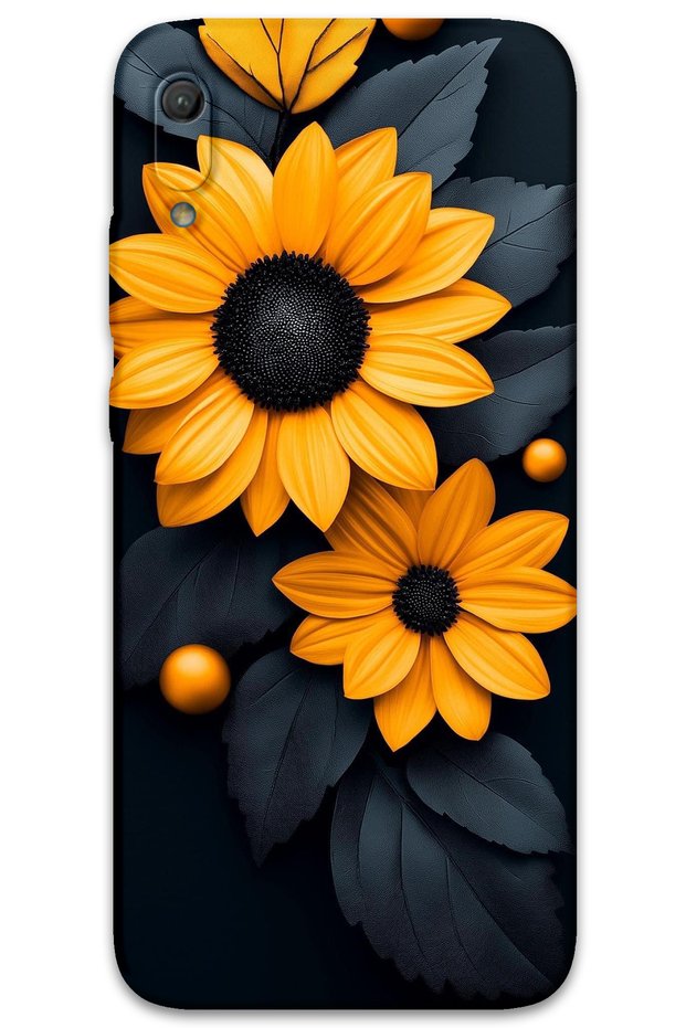 Huawei Y6 2019 Case Hd Pattern Printed Back Cover - Black Floral