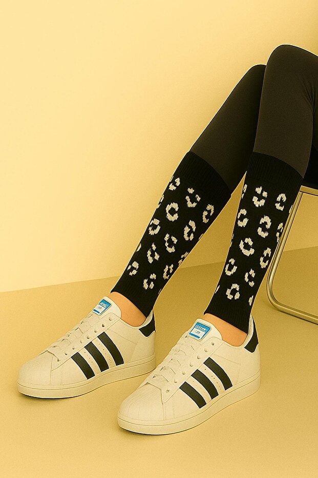 3 قطع من الجوارب القطنية الأساسية ذات النقوش - 4