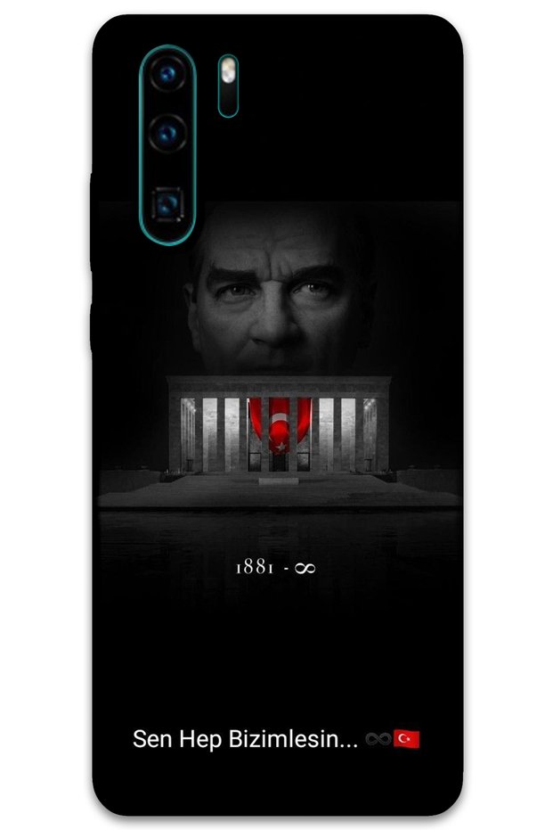 Huawei P30 Pro Case Hd Pattern Printed Back Cover - Atatürk Is with Us