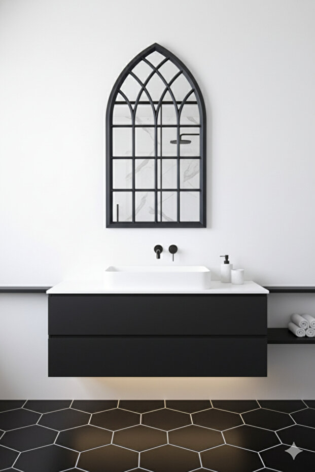 Elegant mirror set with a luxurious frame, adding a touch of sophistication to any space. 92 x 51 cm - 5