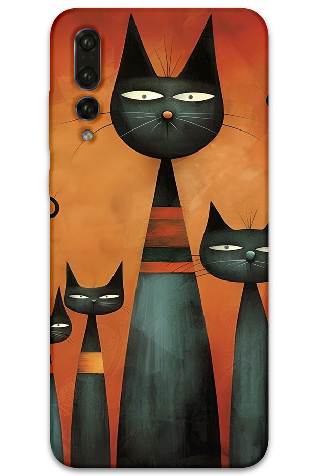 Huawei P20 Pro Case Hd Pattern Printed Back Cover - Art Cat