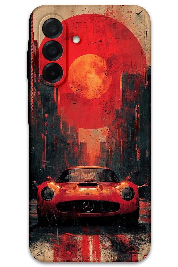 Samsung Galaxy A17 Case Hd Pattern Printed Back Cover - Red Mercedes