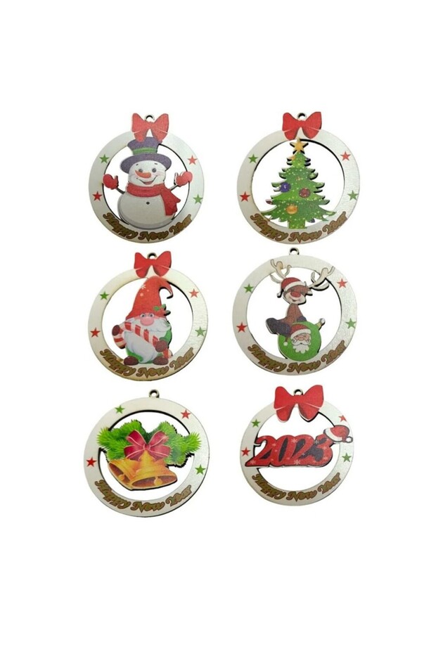 Shaped 6-Piece Christmas Tree Ornament-
