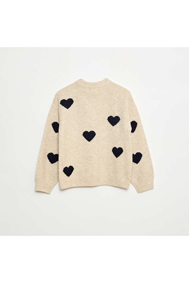 سترة زرقاء منقوشة برقبة دائرية - 2