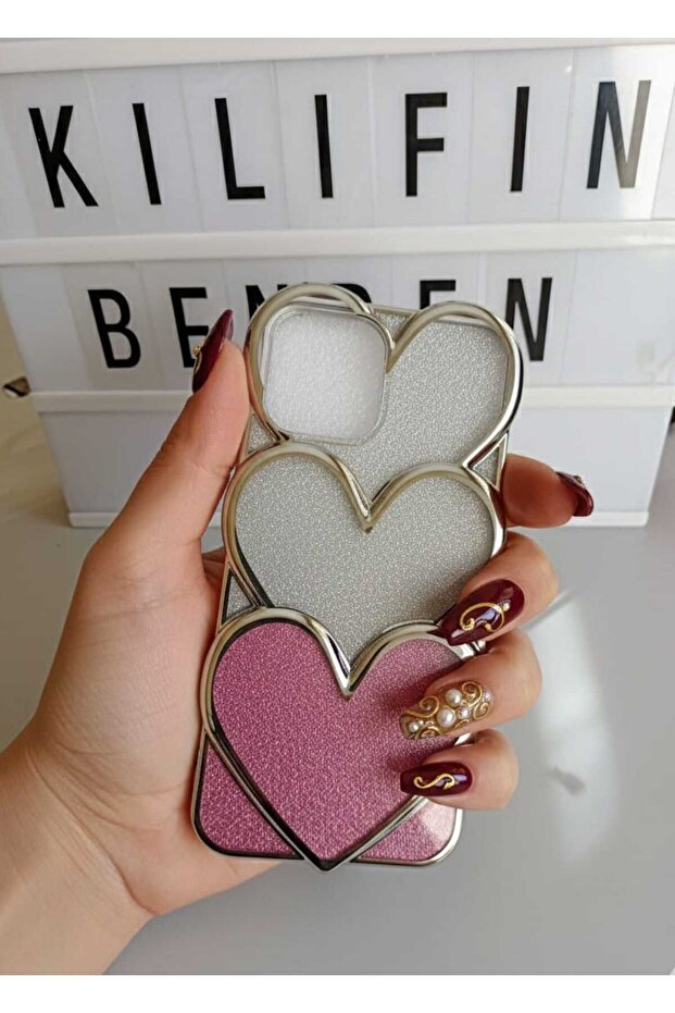 موديل حافظة آيفون 15 بنمط قلب - 1