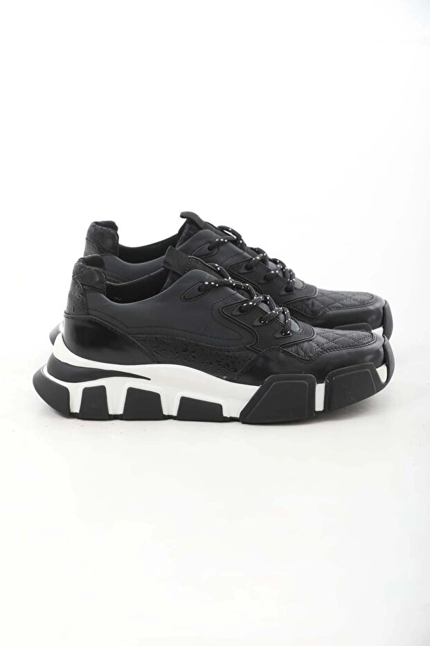 Diamond Model Imported Sole Genuine Combination Leather Sneaker Shoes