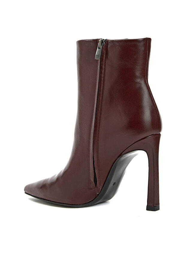Bordo Kadın Deri Bot - 3