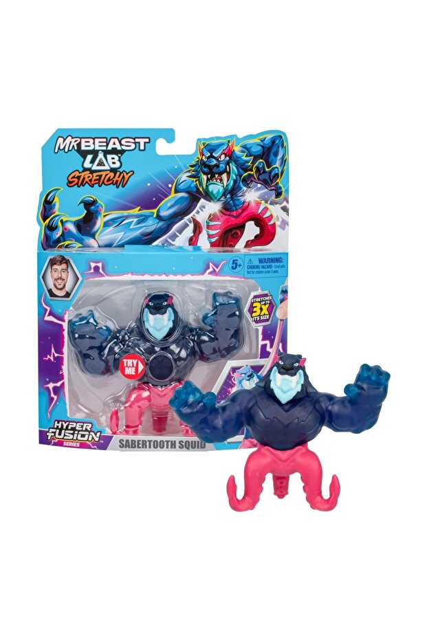 Mrbeast Lab S3 W1 البطل المطاطي Sabertooth Squid