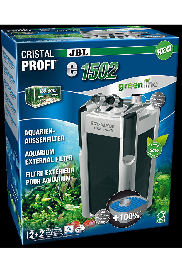 CristalProfi E1502 Greenline Aquarium Filter 1400 l/h