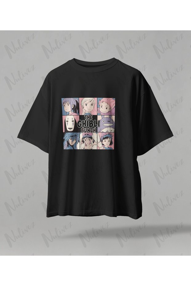 Anime Studio Ghibli Design Printed High Quality Compact Unisex Oversized T-Shirt