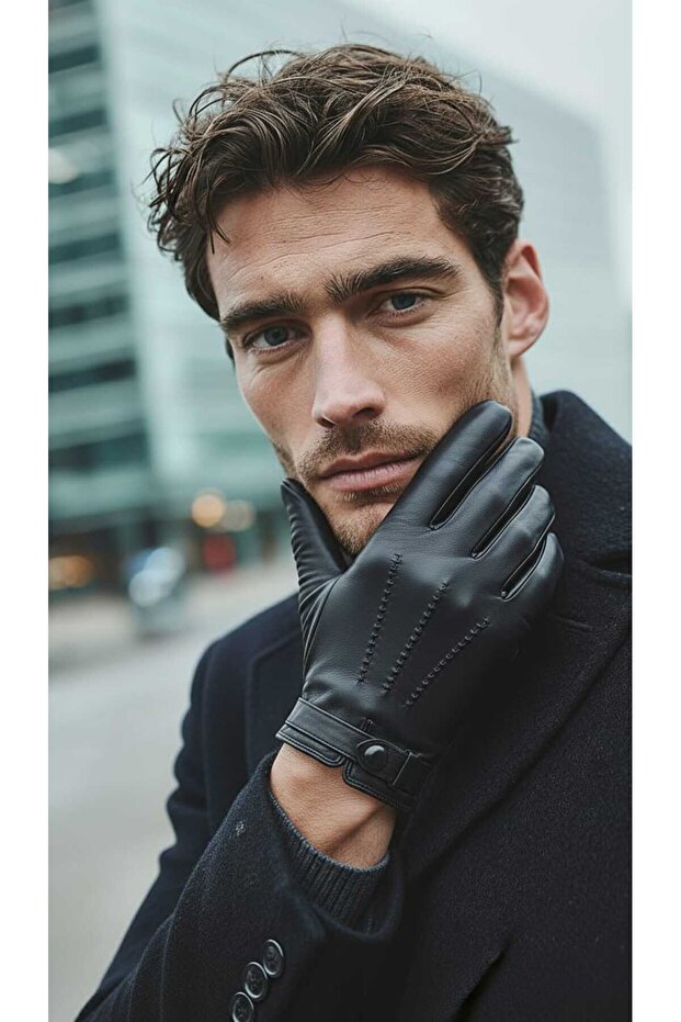 Silvano Erkek Hakiki Deri Eldiven - 1