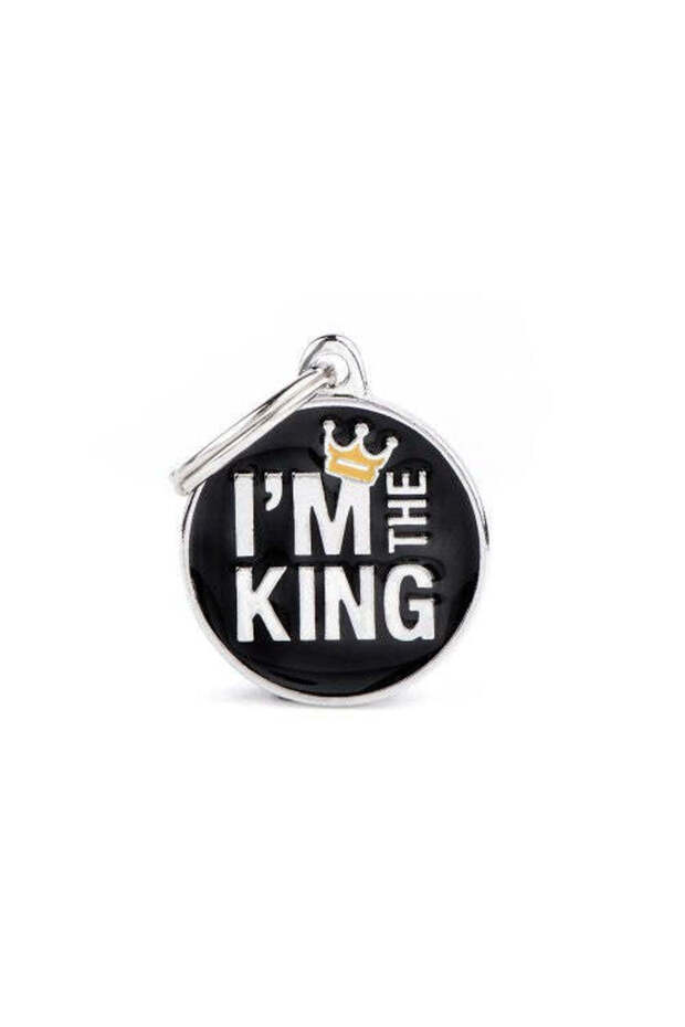 Charms I'm The King ID Tag - BLACK/SMALL