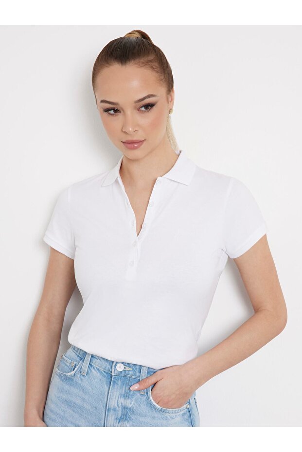 Script Logo Kadın Polo T-shirt - 1