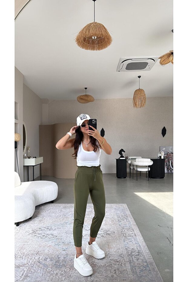 Khaki Elasticated Diving Tracksuit - 2