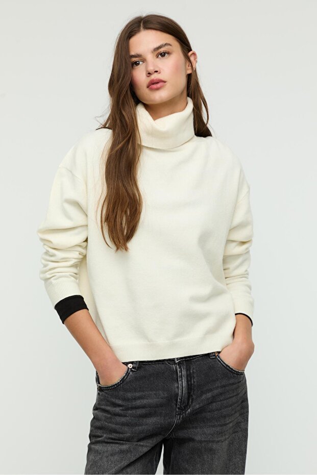 Basic balıkçı yaka Kazak - 2