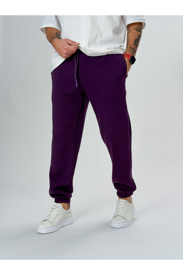 Fleece-Lined Purple Men's Jogger Tracksuit Coc2554
