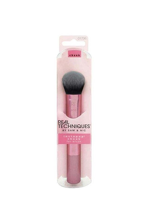 InstaPop Cheek Makeup Brush for Application of Loose Pigment Highlighter or Blush 1 Count