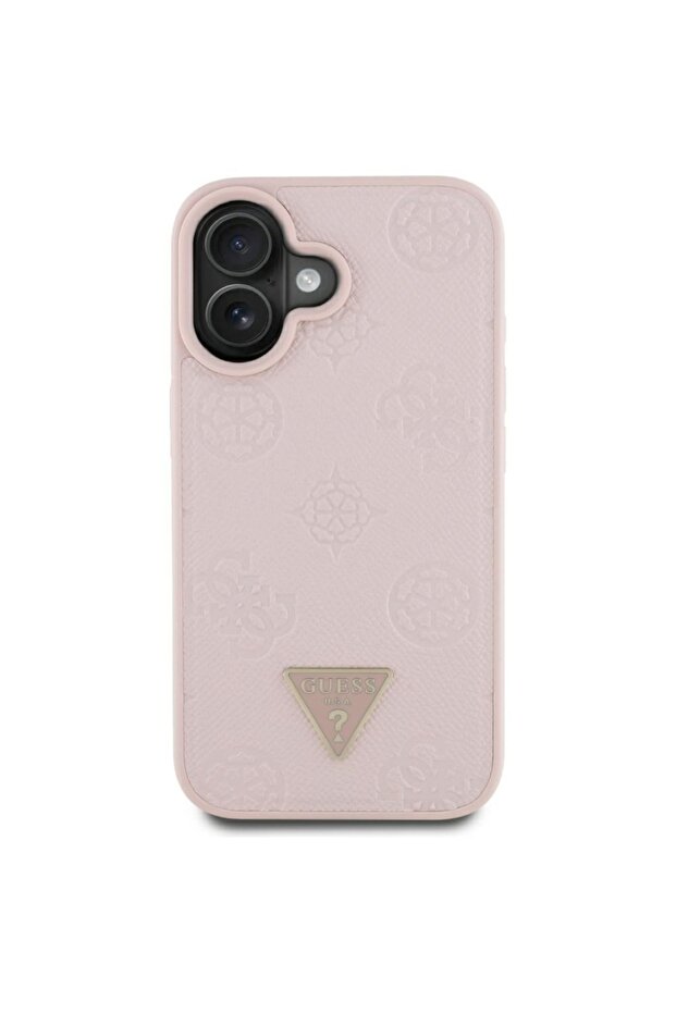 Case for iPhone 16, Grained Triangle, Pink - 3