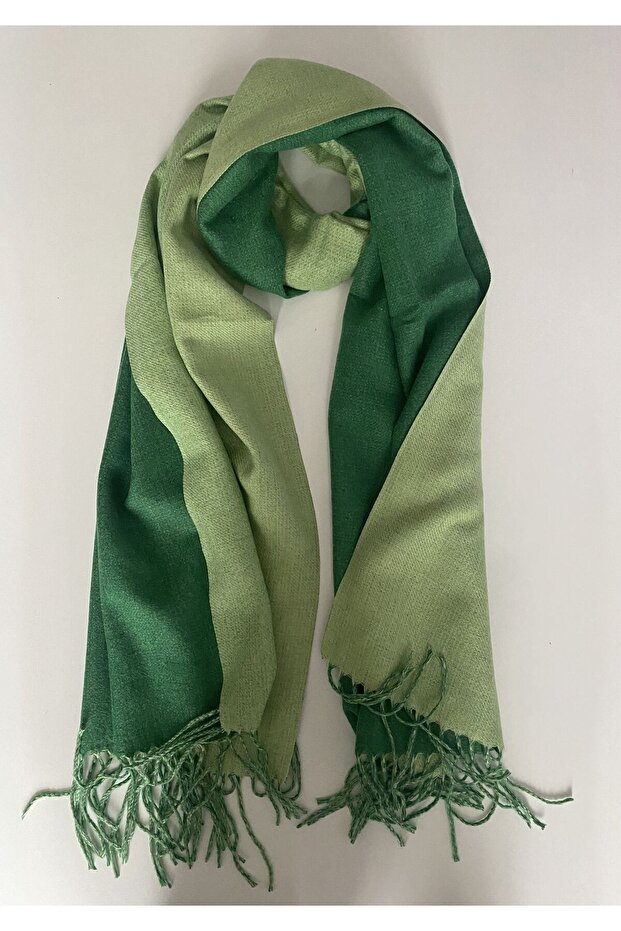 شال شتوي بلون واحد على الوجهين - 4