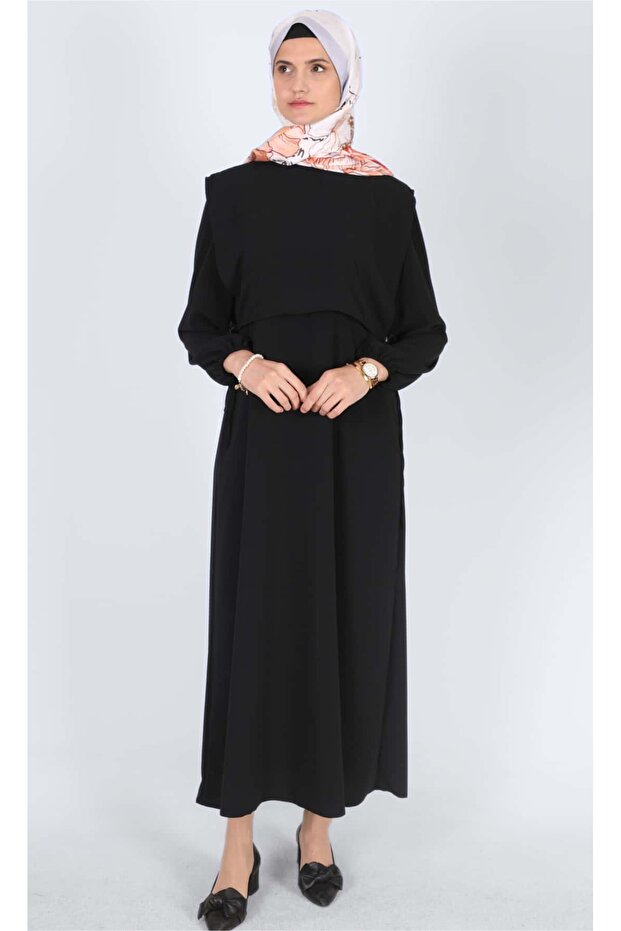 Lace-Up Nursing Dress Postpartum Period - Nursing Clothing
