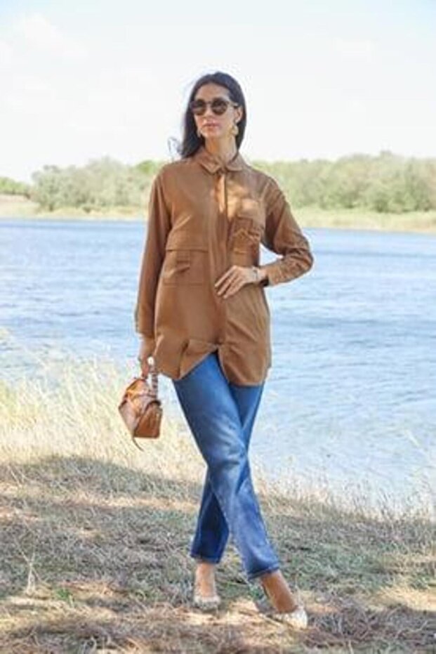 TAŞLI SÜET GÖMLEK - 1