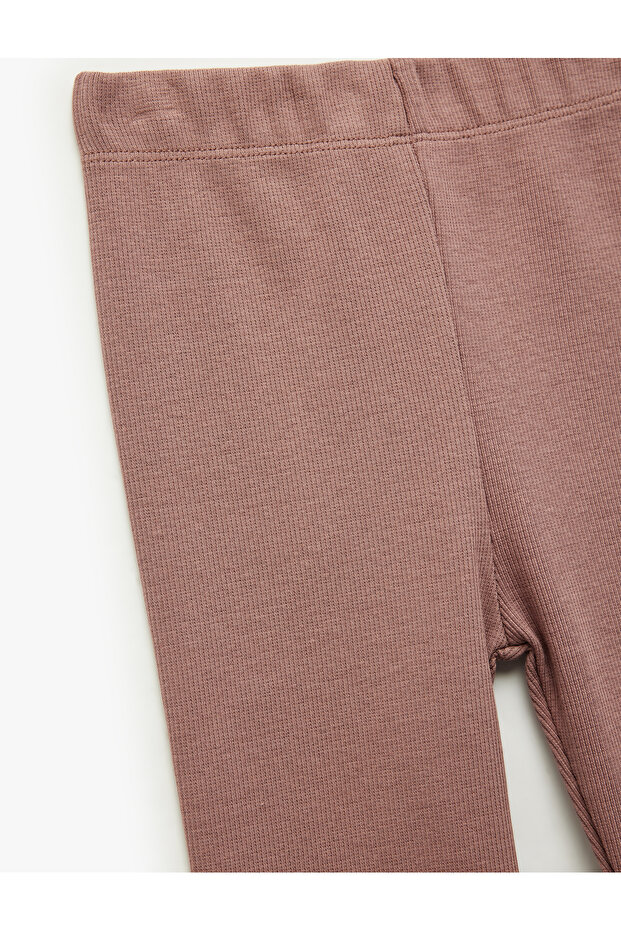Basic-Leggings aus Baumwolle mit elastischem Bund - 3