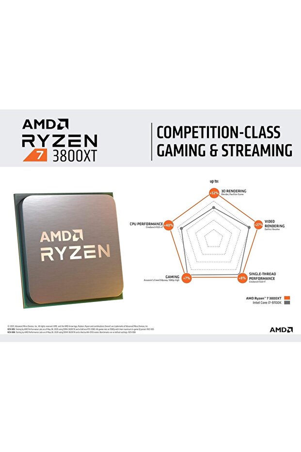 معالج سطح المكتب Ryzen 7 3800XT ثماني النواة، 16 مسارًا - 1