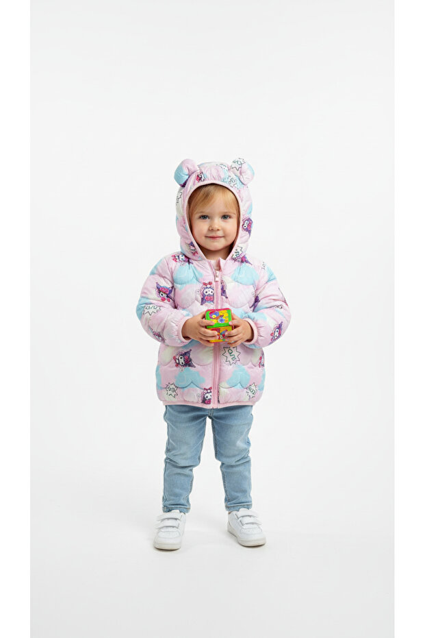 معطف منفوخ منقوش للأطفال بنمط كورومي - 2