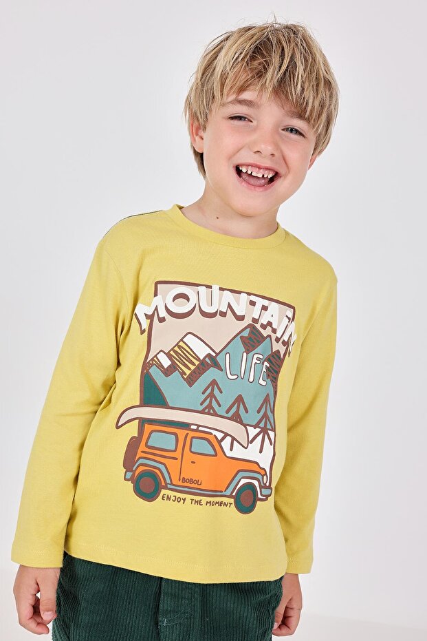 Boy's Vehicle Printed Tshirt