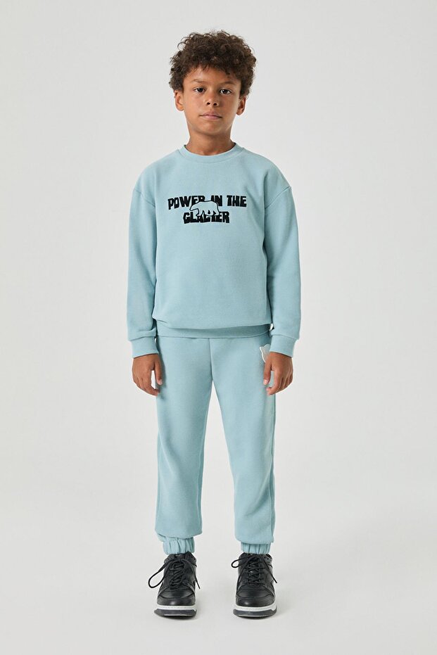 BG Store بدلة رياضية للأولاد باللون الأزرق - 1