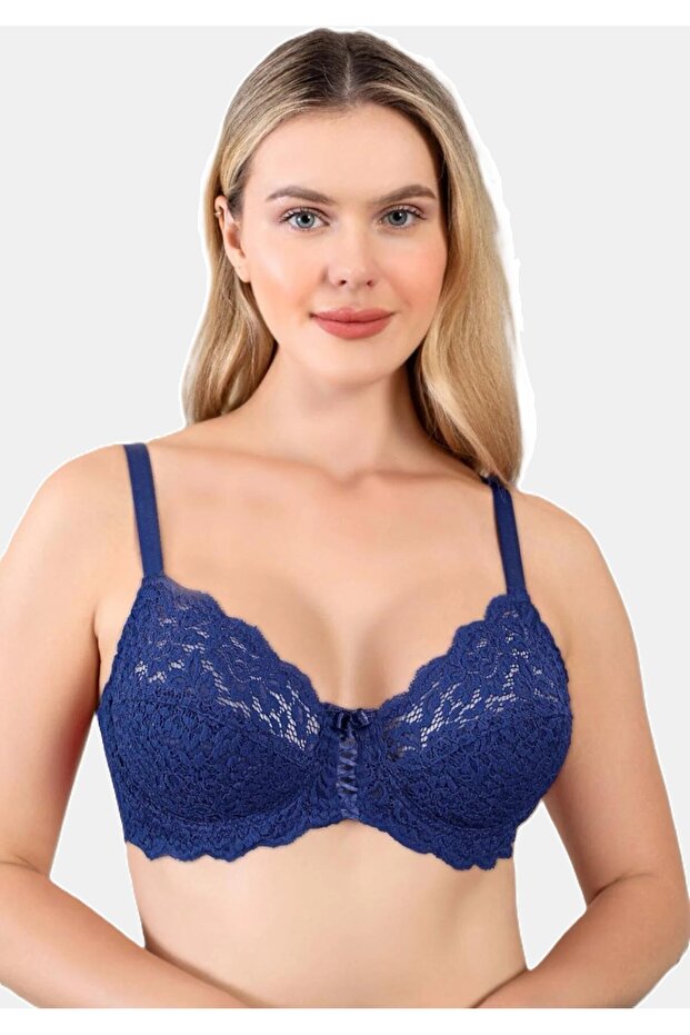 Women's Lace Detailed Underwire (Wire) Minimizer Shaping / Sculpting Bra