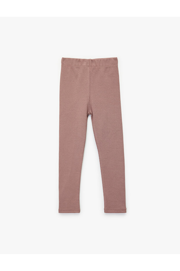 Basic-Leggings aus Baumwolle mit elastischem Bund - 1