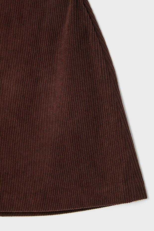 Mini kadife şort etek - 7