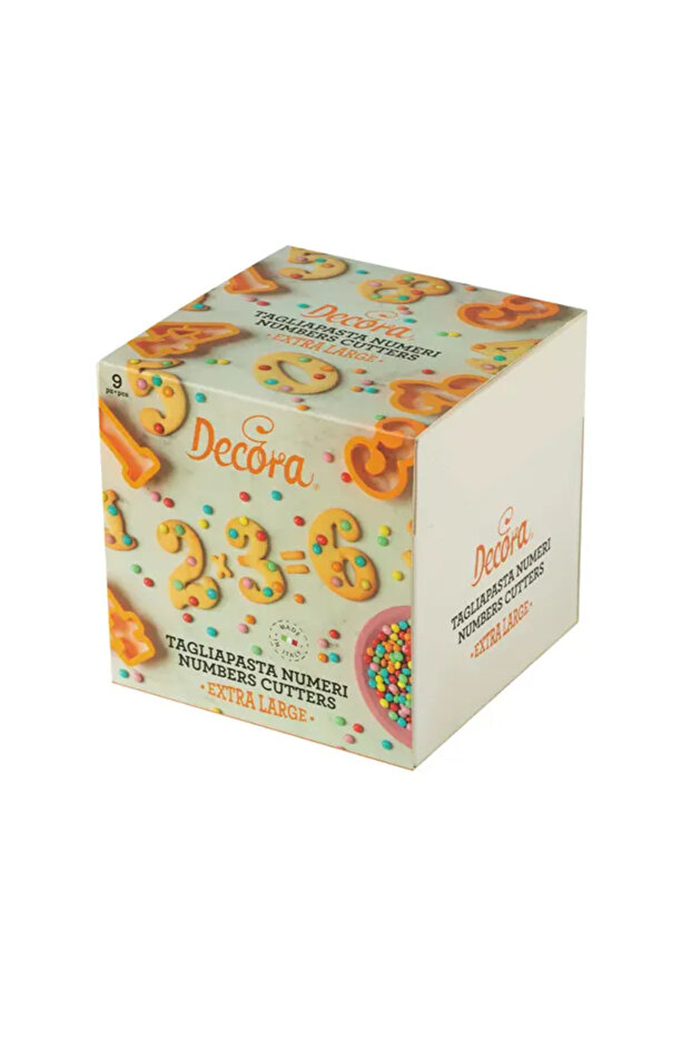 Set 9 decupatoare numerice din plastic, 2,2 cm