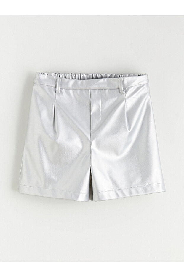 Esvab • Modern & Distinctive Metallic Leather Look Girls' Shorts