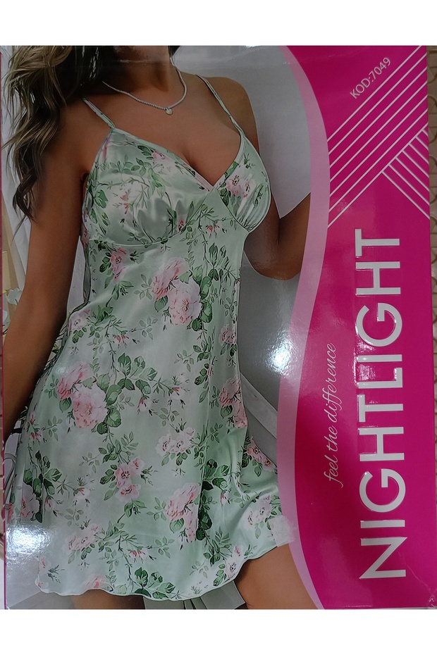 Çiçek desenli gecelik - 1