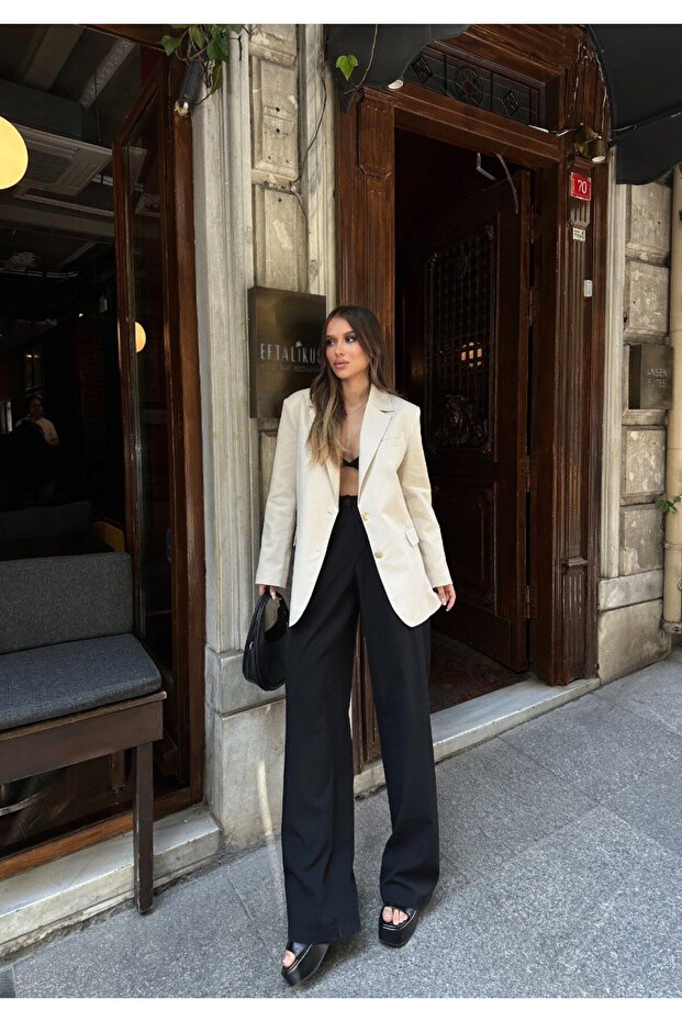 Keten Blazer Ceket - 4