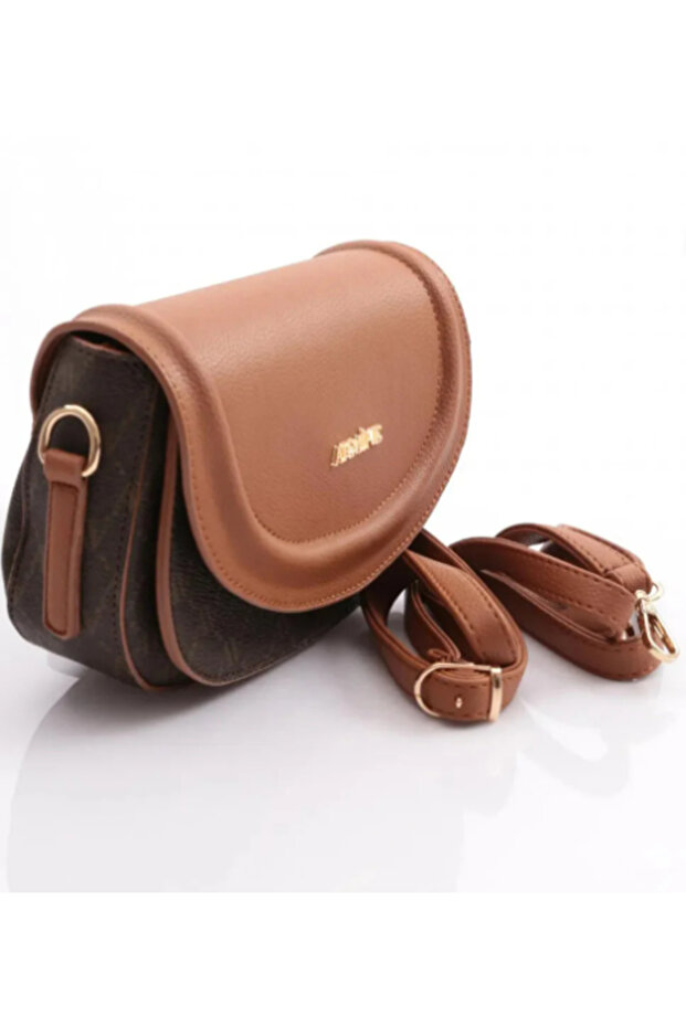 Coffee Dotted Crossbody Bag 385