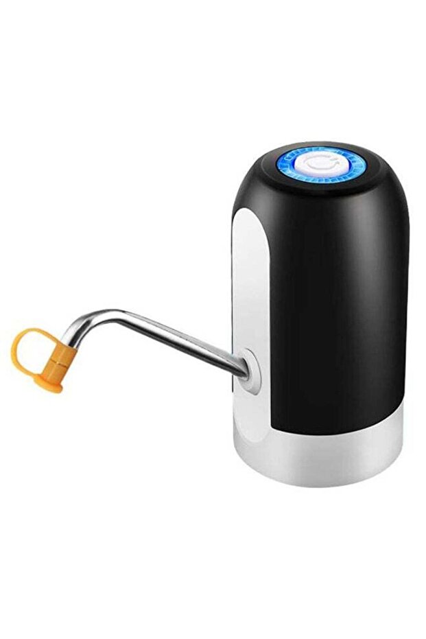 موزع مياه كهربائي أوتوماتيكي بشاحن USB، أسود/أبيض/فضي