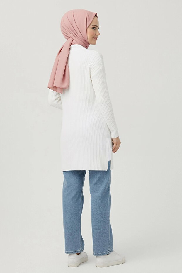 İnterlok Yırtmaçlı Tunik - 3