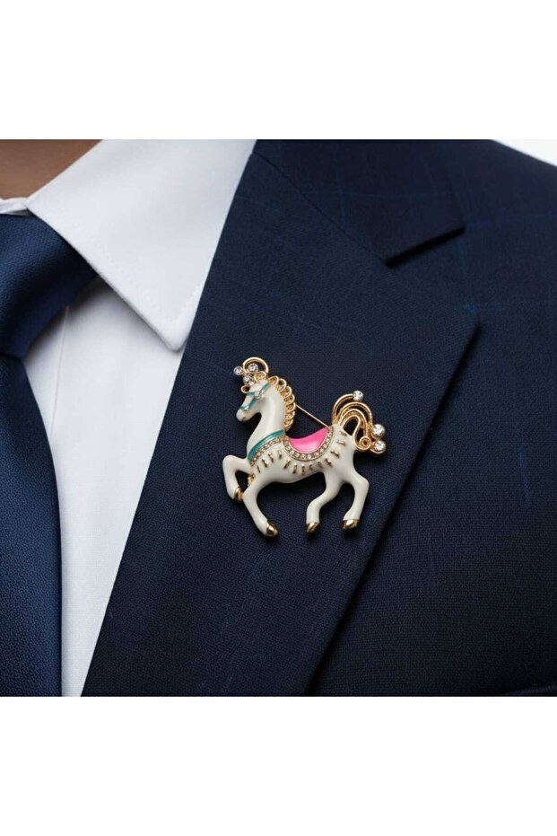 Carousel Atlı KArınca Atı Broş - 1