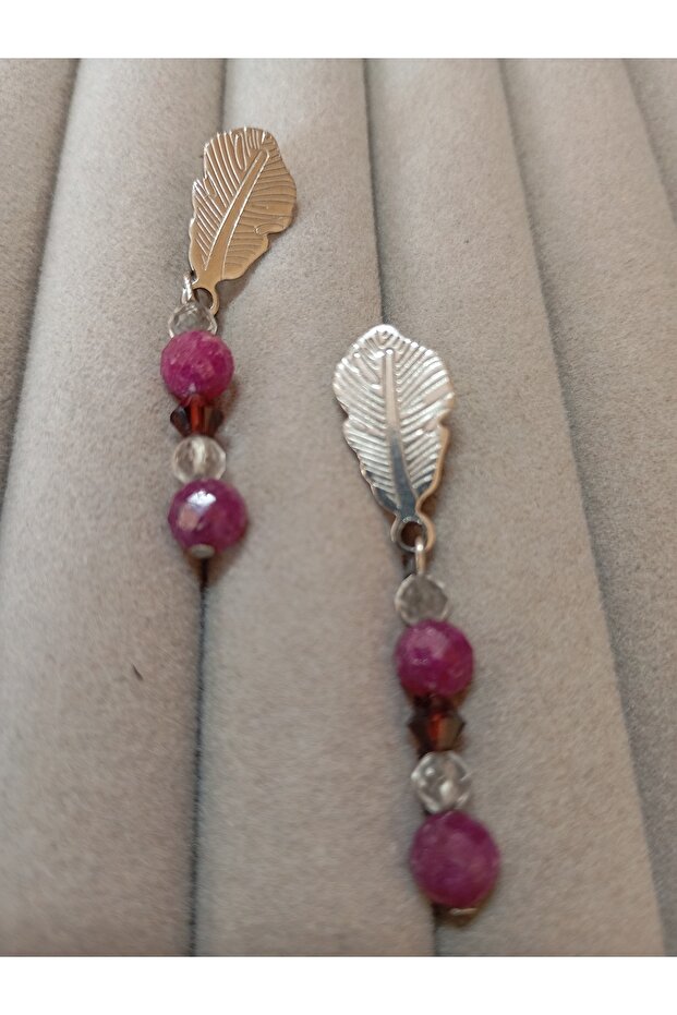 Ruby and Swarovski Earrings - 3