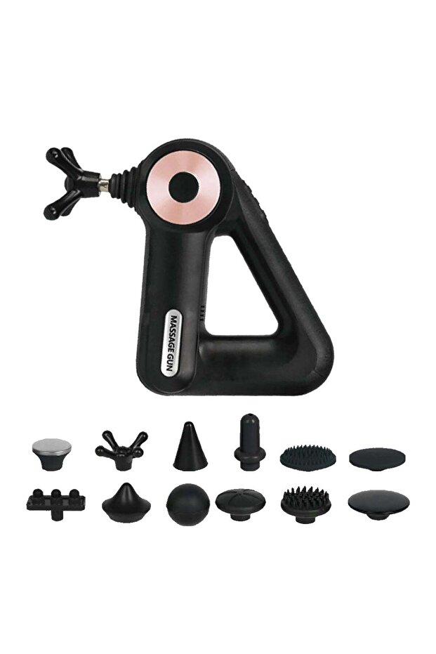 Deep Tissue Massage Gun For Back, Neck, Muscle Pain Relief - 12 Pro Heads (Assorted)