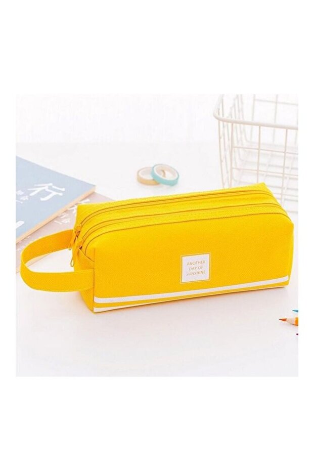 Solid Pencil Case - Yellow - 1